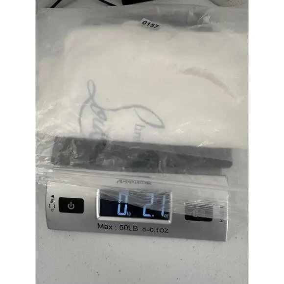 Christian Louboutin Dust Bag White Cotton Satin Drawstring Shoe Bag - Picture 7 of 7